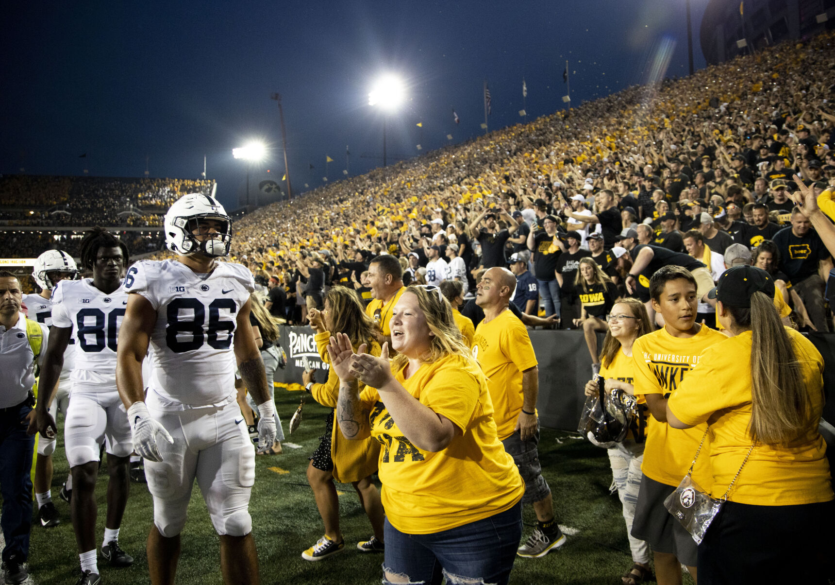 Penn State football vs. Iowa, Iowa fans rush field